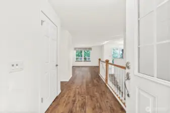 Coming in the front door nature welcomes you from your windows ahead.