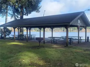 Covered picnic in the recreation area