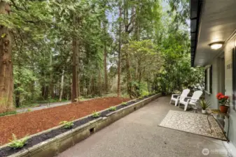 This is a solid concrete  house, literally. Built on slab, with concrete walls and a tile roof, it’s zombie apocalypse ready.