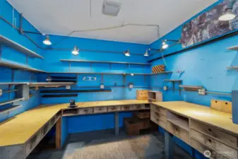 Cute little shed in the backyard is ready for your hobbies.