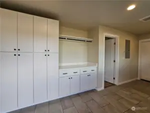 Love all the Storage in this Combo Laundry Room/Pantry!