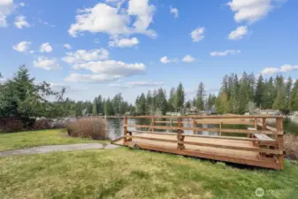 Trails End lake access for enjoying the lake.