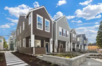 Corner home next to walking path