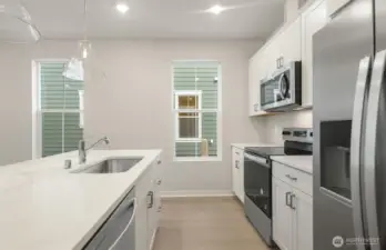 Kitchen with extra windows