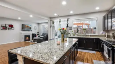 Virtually staged. The great room is perfect for everyday living and effortless entertaining.