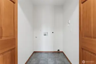 Upstairs laundry closet.