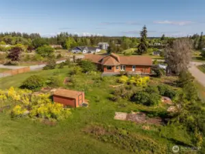 Arial View of Backyard