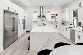 Luxurious kitchen allows for culinary creativity.