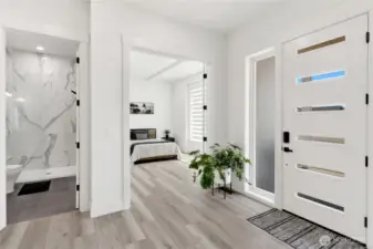 Entry Way with easy care flooring thought the house