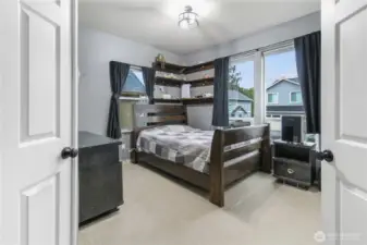 Spare bedroom #2 w/french doors.
