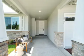 Spacious front porch