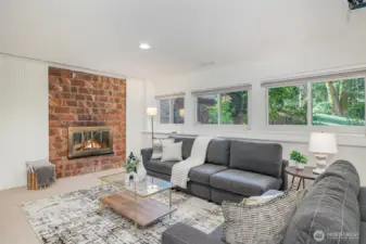 Motorized screen and projector in bonus room