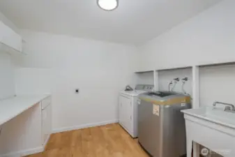 Laundry room with ample storage space