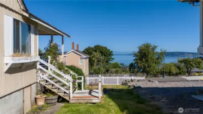 Lower side view across the orchard.