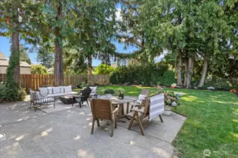The fenced, level yard offers both privacy & an ideal setting for outdoor entertaining.