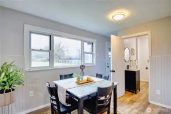 Dining Area, Bath with Laundry Hookups and Back Door