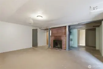 Clean and Spacious rec room in the basement, it's a blank slate for your imagination.