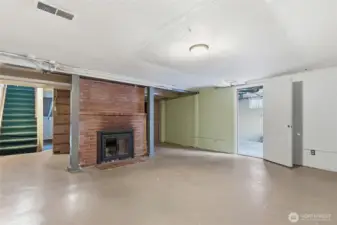 Clean and Spacious rec room in the basement, it's a blank slate for your imagination.