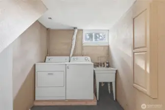 Laundry Area in Basement.