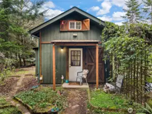 Cozy cabin in the woods