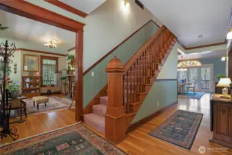 A beautiful staircase leads upstairs to the 4 bedrooms this home includes, and a second set of stairs from the second level to the third level where unfinished attic space and tons of potential is discovered.
