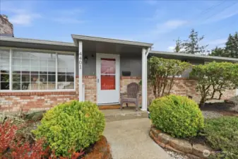 Inviting covered front porch.