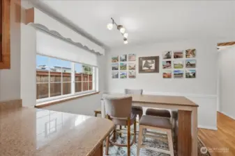 Another view of the eat-in kitchen area.