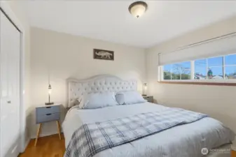 One of three bedrooms.