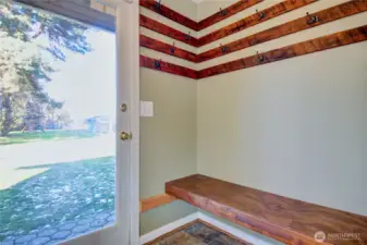 mud room opens to backyard