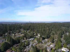 Aerial View Showing Proximity to Seattle