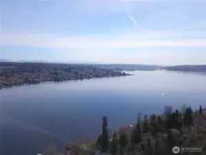 Aerial View to SE (Renton + Mt Rainier)
