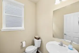 Main floor half bathroom.