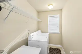 Convenient Utility room upstairs.