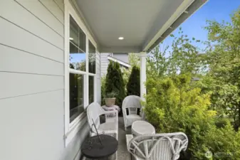 Private front porch.
