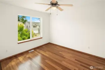 Bedroom #3 - ceiling fan plus a light for all year comfort