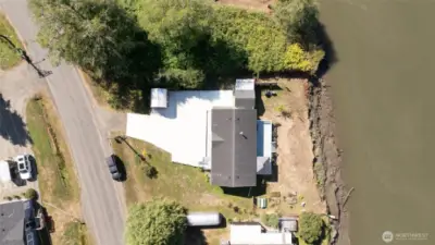 Aerial overhead view