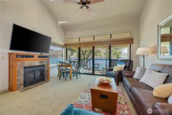 Home offers main floor living with a ¾ bathroom, laundry closet, open floor plan, vaulted ceilings and a loft upstairs with ensuite bathroom.