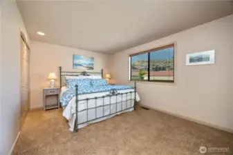 Spacious main floor bedroom. The bed is adjustable.
