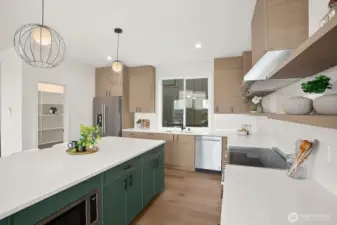 Plenty of counter space in the chef's kitchen!