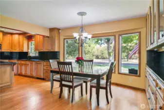 Dining room with lake view