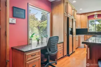 Built in desk area