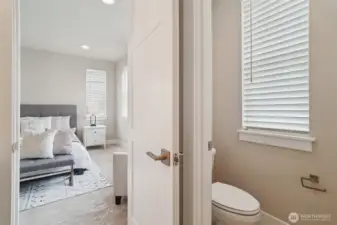 Primary bath with separate toilet room