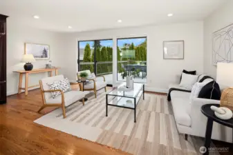 Gathering space off the kitchen