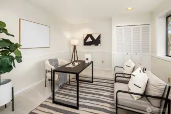 Second of two lower level bedrooms