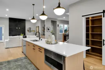 Notice the walk in pantry to the right