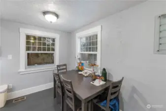 Casual dining nook.