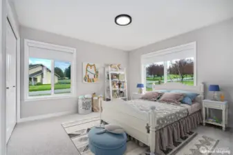 2nd virtually staged bedroom.