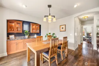 Formal Dining room with wet bar