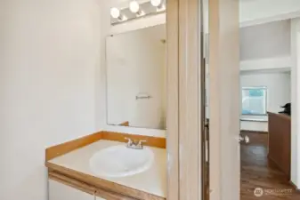 Main level powder room