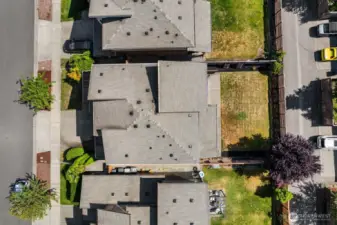 overhead view of property